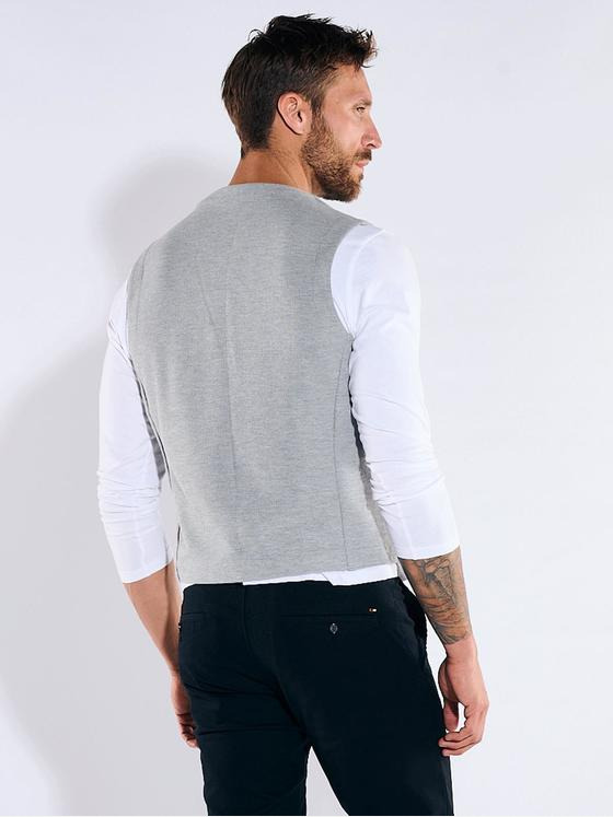 emilio adani Herren Sakko-Weste slim fit Grau 36378