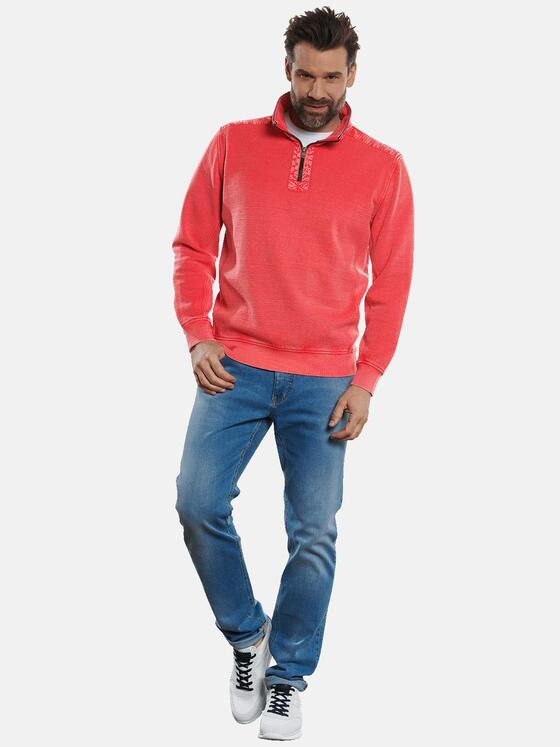 engbers Herren Sweatshirt Stehbund Tomatenrot 32718