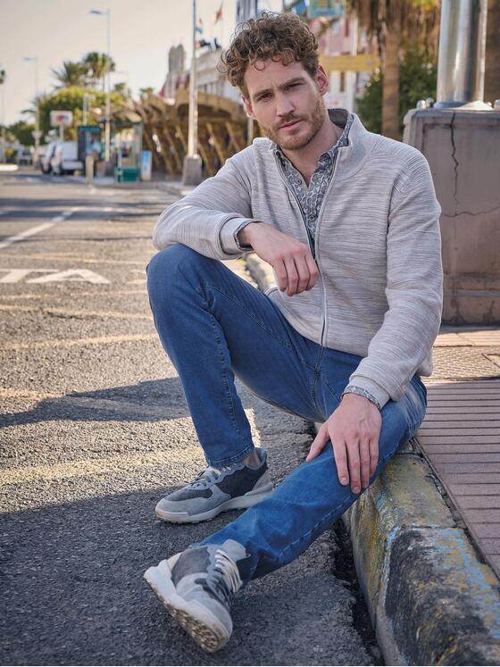 engbers Herren Cardigan strukturiert Ecru 33008