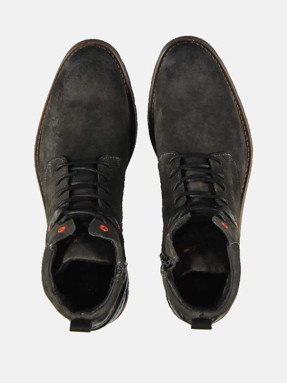 emilio adani Herren Boots aus Veloursleder Grau 32015