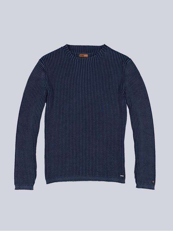 emilio adani Herren Pullover strukturiert Blau 36069