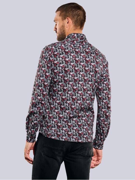 emilio adani Herren Langarm-Hemd slim fit Rot 35513