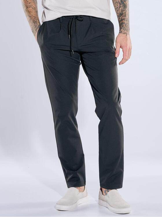 emilio adani Herren Elastische Anzughose Schwarz 40135