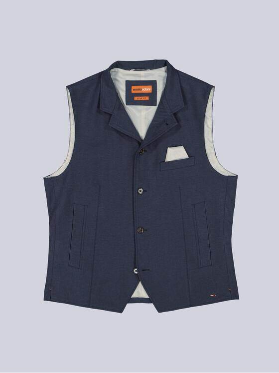 emilio adani Herren Sakko-Weste slim fit Blau 38234