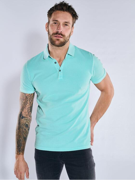 emilio adani Herren Polo-Shirt uni Türkis 36827
