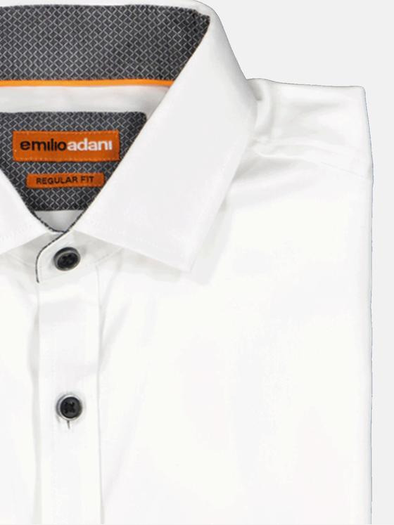 emilio adani Herren Langarm-Hemd "My Favorite" Weiß 36200