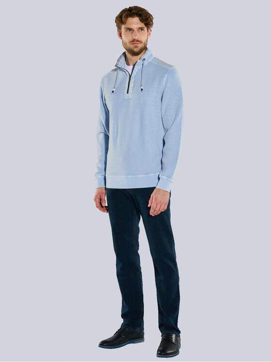 engbers Herren Sweatshirt mit Stehkragen Blau 36184