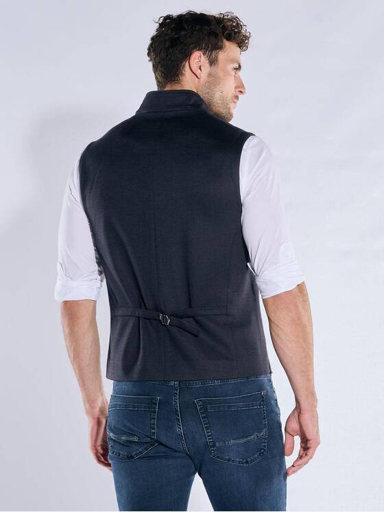 emilio adani Herren Sakko-Weste aus elastischem Warenmaterial Saphirblau 39142