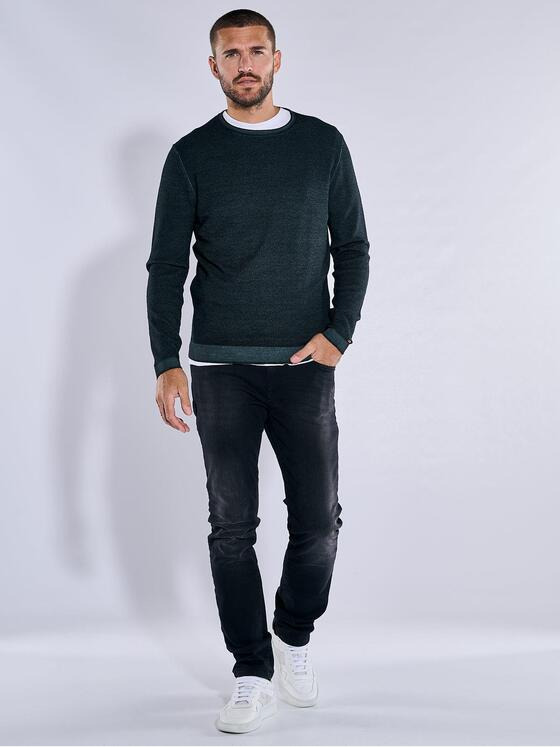 emilio adani Herren Pullover strukturiert Petrolgruen 37433