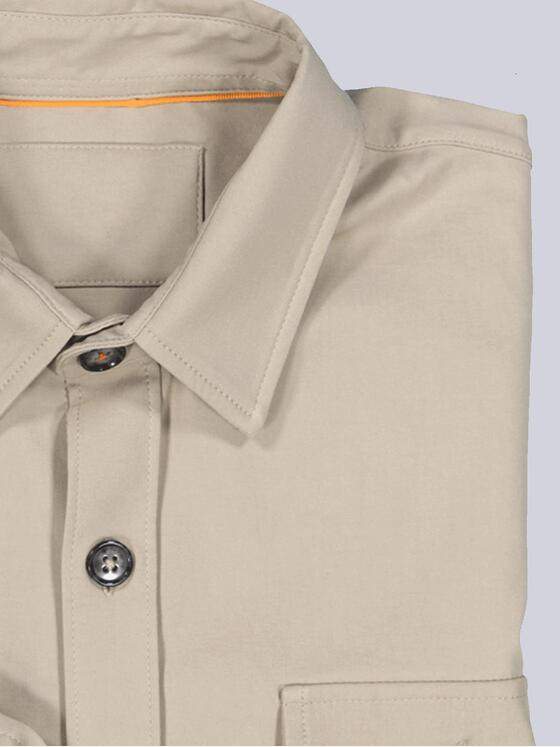 emilio adani Herren Langarm-Hemd slim fit Beige 36189