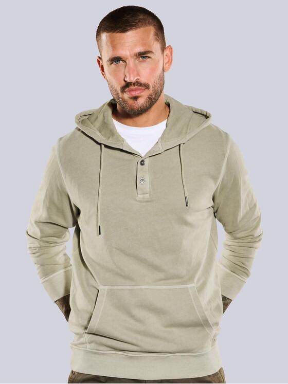 emilio adani Herren Sweatshirt mit Kapuze Beige 35252