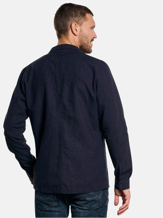 emilio adani Herren Hemd uni Blau 32838