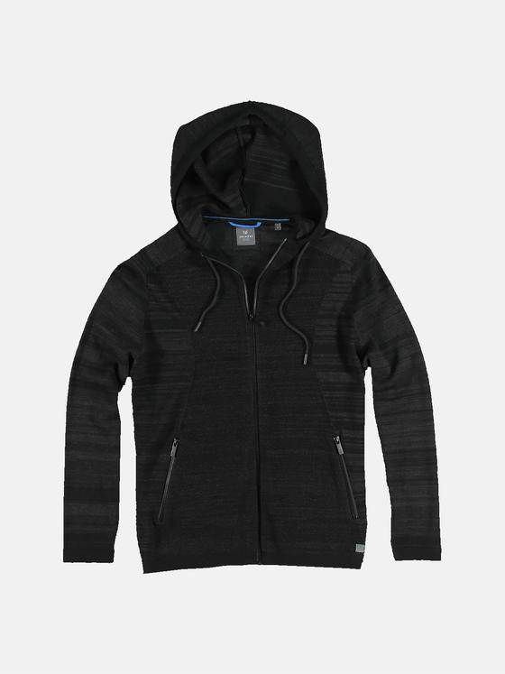 ENGBERS GERMANY Herren Cardigan aus Merinowolle Schwarz 32158