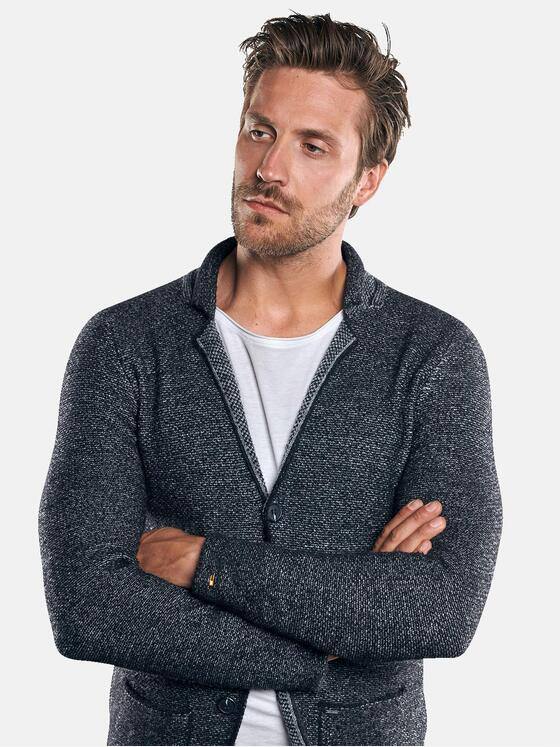emilio adani Herren Sportives Stricksakko Blau 30571