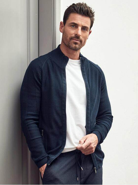 engbers Herren Cardigan Saphirblau 39917