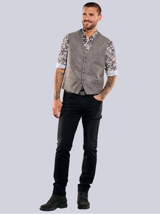 emilio adani Herren Sakko-Weste slim fit Braun 35572