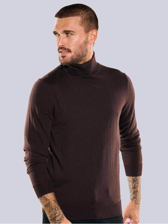 emilio adani Herren Pullover mit Rollkragen Rot 35732