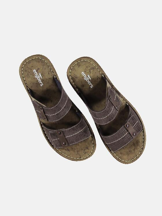 engbers Herren Modische Pantolette mit weichem Fußbett Anthrazit 31665