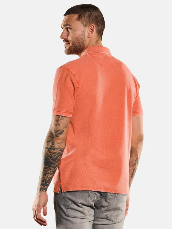 emilio adani Herren Polo-Shirt strukturiert Orange 33026