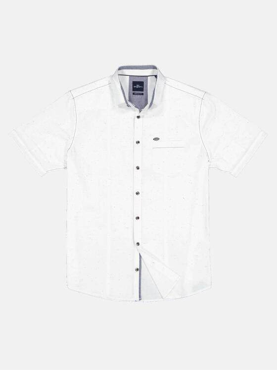 engbers Herren Kurzarm-Hemd gemustert Naturweiss 33254