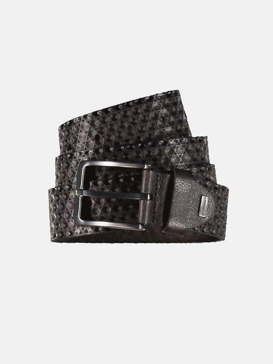 emilio adani Herren Ledergürtel Prägung Braun 31504
