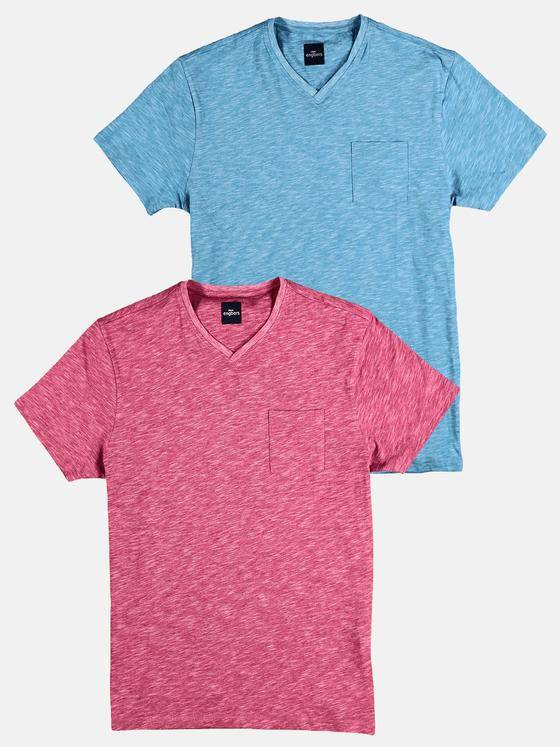 engbers Herren V-Neck T-Shirt Rot 28908