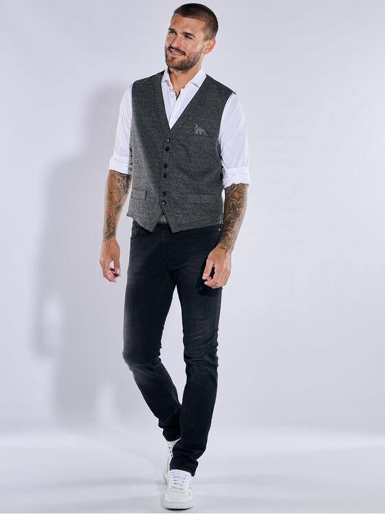 emilio adani Herren Sakko-Weste slim fit Grau 37583