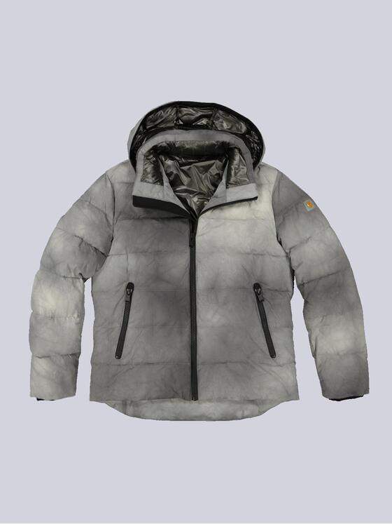 emilio adani Herren Steppjacke mit Kapuze Grau 35426