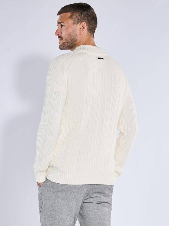 emilio adani Herren Troyer-Pullover Weiß 39396