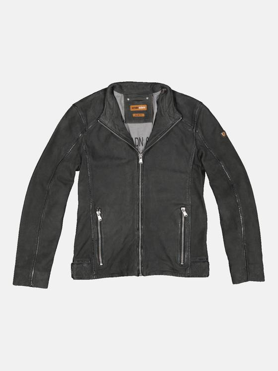 emilio adani Herren Lederjacke Grau 33305