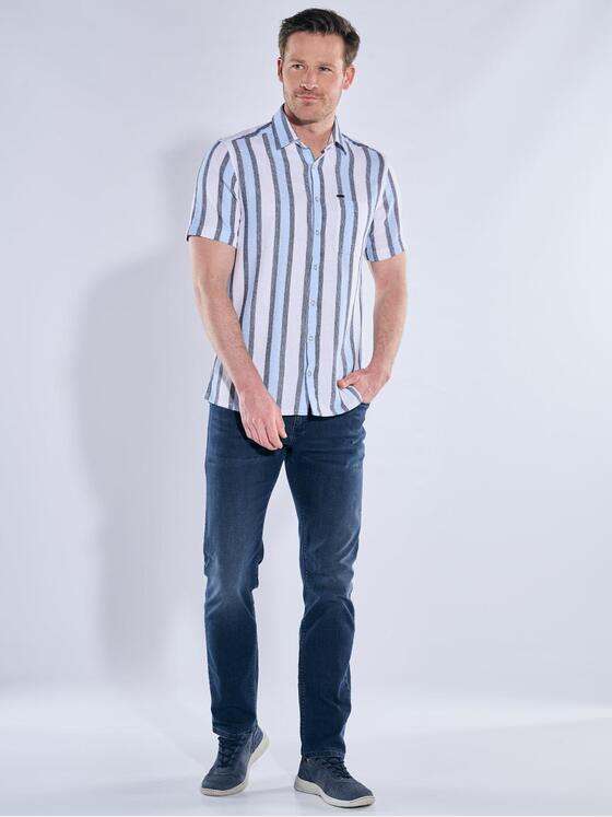 engbers Herren Luftiges Leno-Baumwollhemd Hellblau 40302