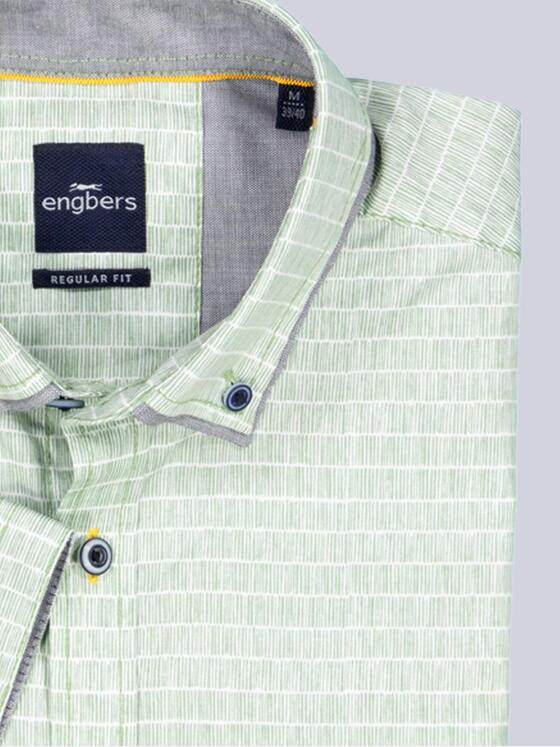 engbers Herren Kurzarm-Hemd regular Hellgruen 38501