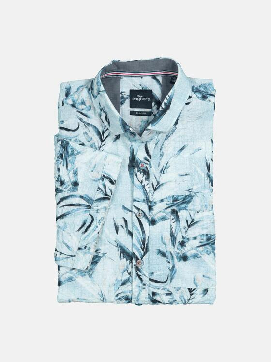 engbers Herren Kurzarm-Hemd slim fit Blau 36874