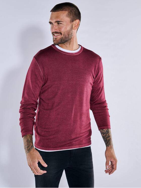 emilio adani Herren Pullover uni Violett 37803