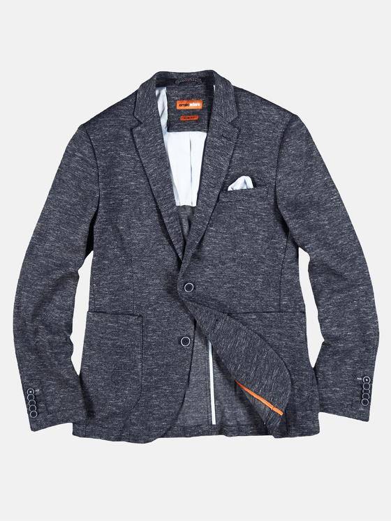 emilio adani Herren hochelastisches Sakko mit Minimalmuster Blau 29193