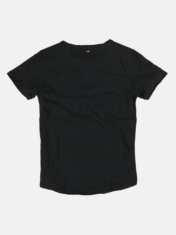 emilio adani Herren Rundhals T-Shirt Schwarz 25228