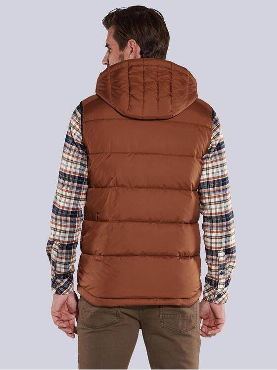 engbers Herren Steppweste mit abnehmbarer Kapuze Orange 35541