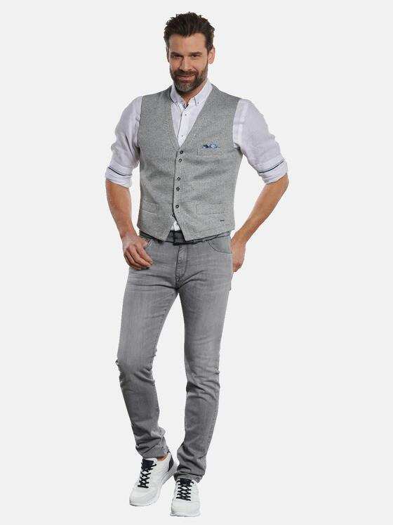engbers Herren Sakko-Weste gemustert Grau 32603