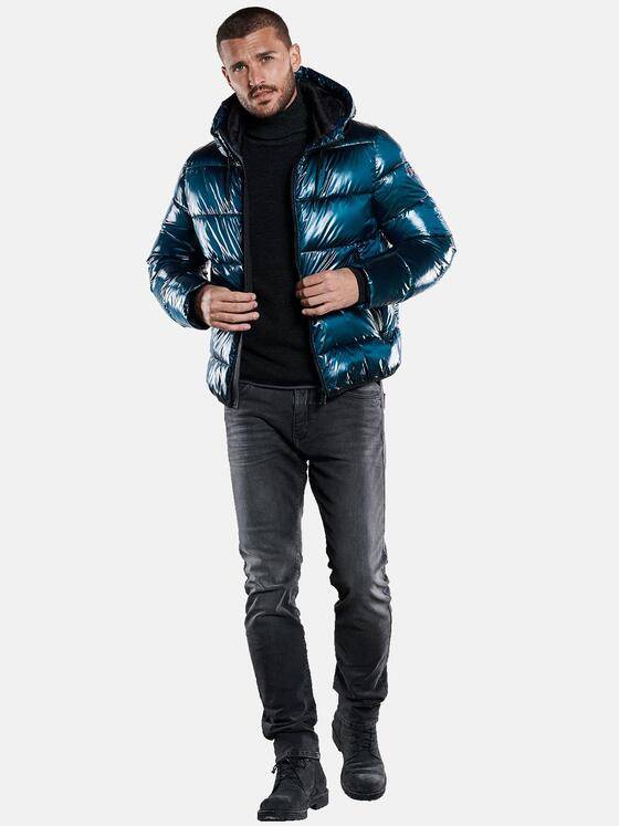 emilio adani Herren Jacke mit Steppung Blau 33522