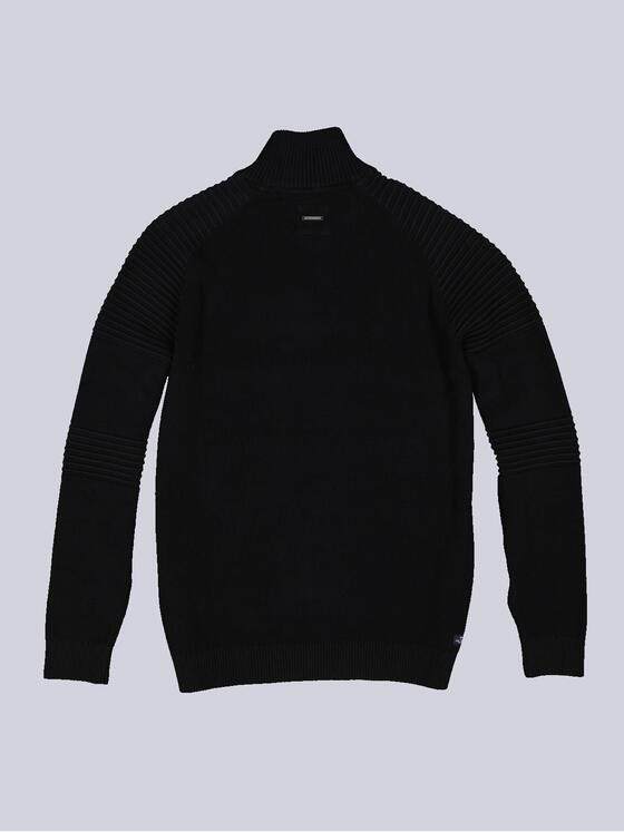 engbers Herren Pullover mit Stehkragen Schwarz 36090