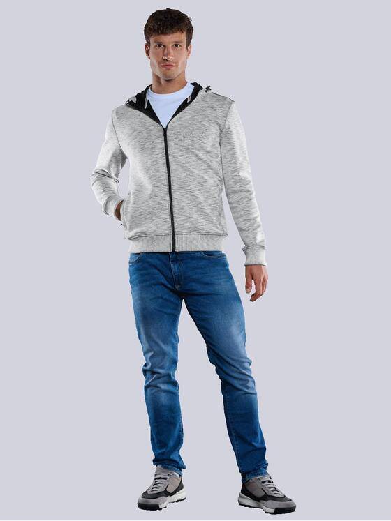 engbers Herren Sweatjacke meliert Reinweiss 33350