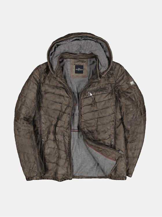 engbers Herren Lederjacke mit Steppung Hellbraun 33551