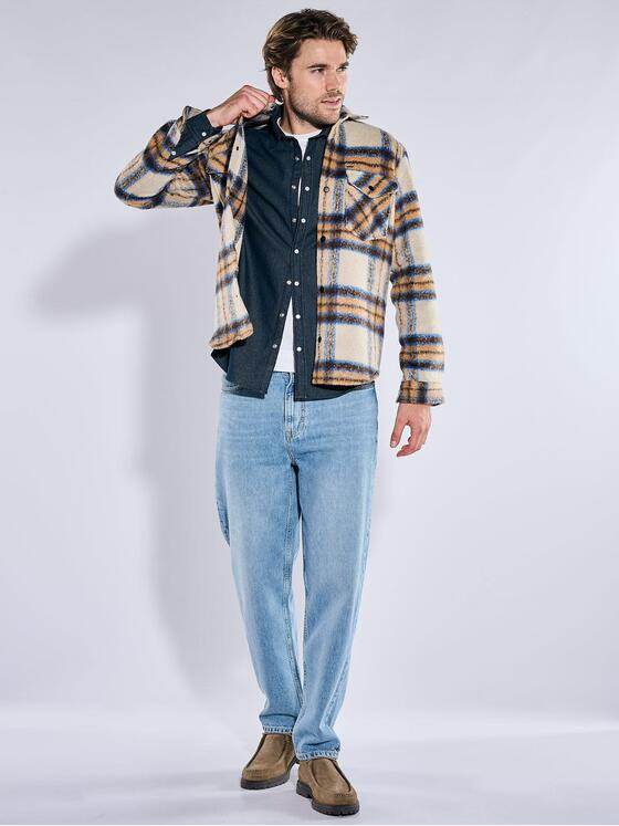 emilio adani Herren Flanell-Overshirt Royalblau 40978