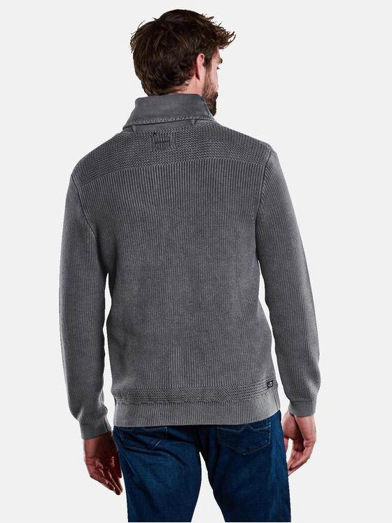 engbers Herren Pullover mit Schalkragen Grau 33852