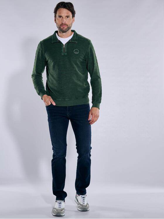 engbers Herren Sweatshirt strukturiert Gruen 37753