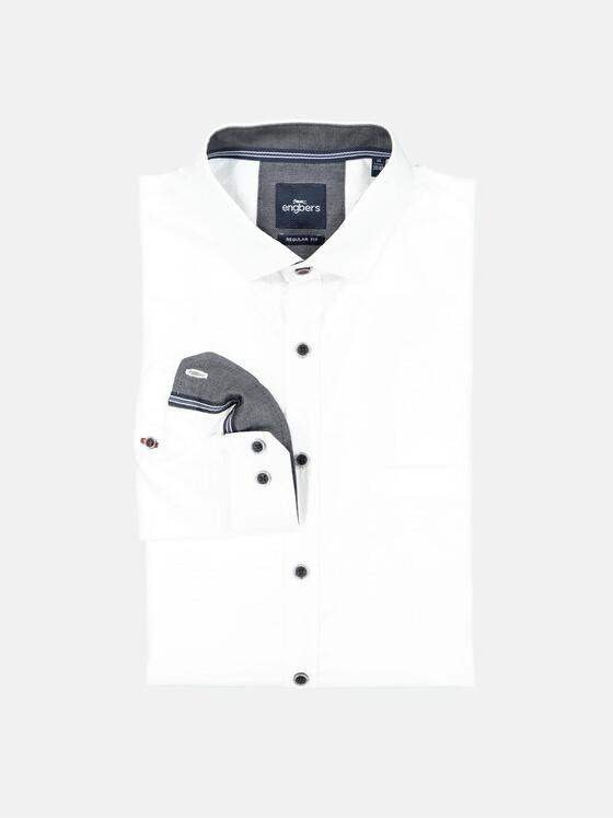 engbers Herren Langarm-Hemd uni Weiß 35797