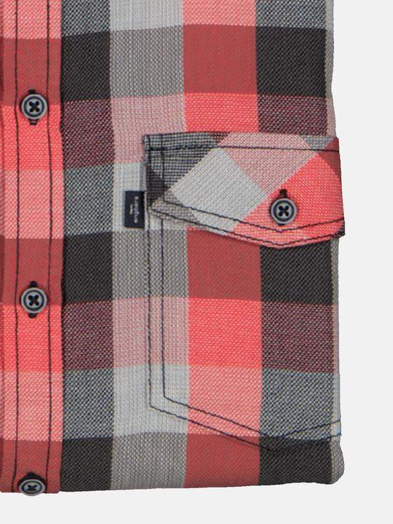 engbers Herren Kurzarm-Hemd kariert Signalrot 34948