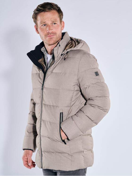 ENGBERS GERMANY Herren Jacke mit Funktionsdetails und innovativer Steppung Beige 39359