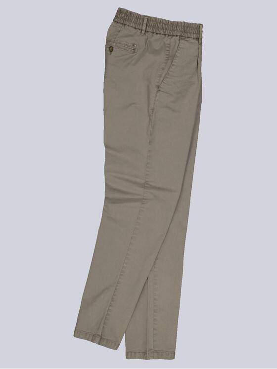 emilio adani Herren Chino mit Gummibund Weiß 35255