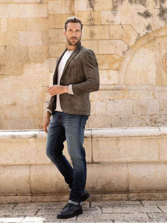 emilio adani Herren Freizeit-Sakko slim fit Braun 37564